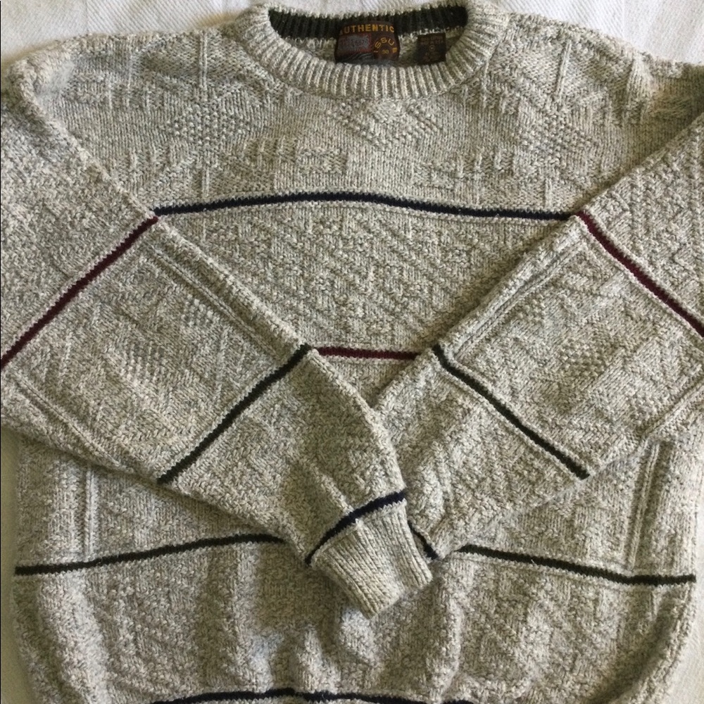 Men’s Authentic Issue Crewneck Sweater Cotton Sz M